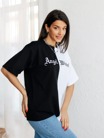 Футболка с принтом больших размеров спортивная ФК531