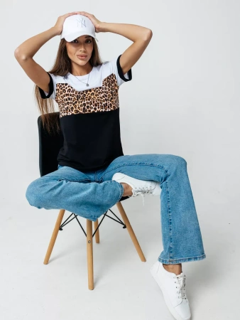 Футболка хлопок с принтом новогодняя больших размеров